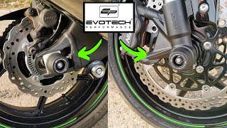 Installation Protection de Fourche et de Bras Oscillant Evotech  Kawasaki ZX6R 2020 [upl. by Emelyne244]