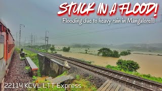 22114 Kochuveli Mumbai Express Train Journey  Stuck Due To Heavy Rain amp Flooding Near Mangalore [upl. by Trumaine]