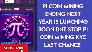 DNT STOP PI COIN MINING KYC LAST DATE pinetworknewupdateinhindi crypto [upl. by Fabian]