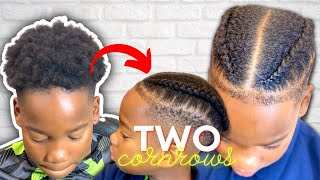 How To Box Braids On Boys Hair  Individual Single Braids [upl. by Dalenna627]