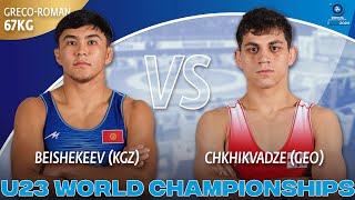 Razzak BEISHEKEEV KGZ vs Diego CHKHIKVADZE GEO  2024 U23 World Cships  Gold Medal  GR 67Kg [upl. by Kant823]