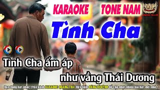 Tình Cha Karaoke Tone Nam  Nhạc Sống Quang Thái [upl. by Eppillihp]