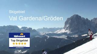 Skigebiet Val Gardena Gröden  wwwskiresortde [upl. by Nickey]