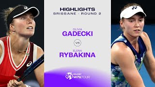 Olivia Gadecki vs Elena Rybakina  2024 Brisbane Round 2  WTA Match Highlights [upl. by Einehpets]