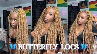 DISTRESSED BUTTERFLY LOCS TUTORIAL🦋 TWO EASY METHODS  PROTECTIVE STYLE [upl. by Owain]