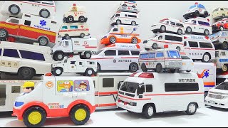 Ambulance minicar Check out the running of 33 ambulances lined up vertically [upl. by Noswad]