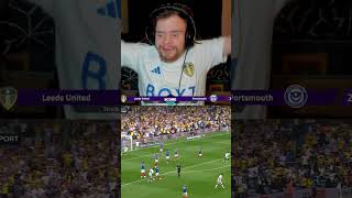 Last minute equaliser Leeds United vs Portsmouth goal reactions [upl. by Haet]