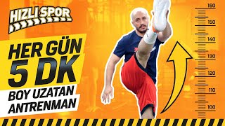 EVDE BOY UZATAN EGZERSİZ Yeni Başlayanlar İçin Boy Uzatma Hareketleri 12  14 Yaş  Hızlı Spor 2 [upl. by Pappano63]