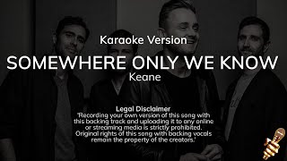 Keane  Somewhere Only We Know Karaoke Version [upl. by Atinus]