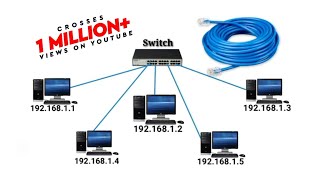 Create LAN Network Connecting Computer in Networking or share the resources [upl. by Srevart]