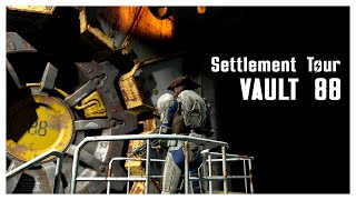 Vault 88 No Mods  Fallout 4 Settlement Tour 10 [upl. by Yeoj]