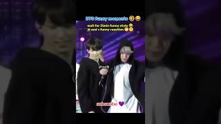 Jk teasingJimin😂wait for Jiminfunny style😉jk and v funny 🤣reaction😁shorts viralshorts viralvideo [upl. by Ahtabbat]