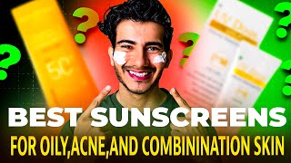 Best sunscreens for oily skin acne prone skin combination skin 2024 [upl. by Akilegna531]