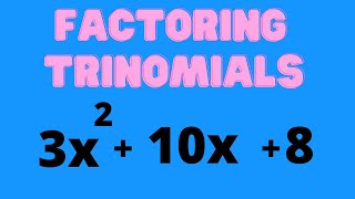 Factoring Trinomials  Easy X Method [upl. by Fedora]