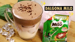 How To Make Dalgona Milo without Ovalette and without Whipped Cream  Tagalog Philippines [upl. by Jessalyn698]