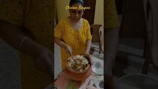 Homemade Matka Chicken Biryani biryani shortsfeed youtubeshorts sabrinacarpentertour shorts [upl. by Yruj]