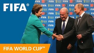 Brazil hands over World Cup to Russia [upl. by Aleakam]