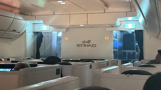 Etihad Airways Business class A350 Abu Dhabi to Delhi Checkin Lounge seats [upl. by Ennadroj]