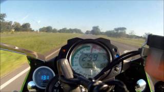 2009 Kawasaki ZX10R  320 Kmh GPS Gato 05 [upl. by Kihtrak]