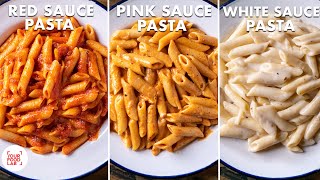 White Sauce Pasta  Red Sauce Pasta  Pink Sauce Pasta  Easy Pasta Recipes  Chef Sanjyot Keer [upl. by Aarika]