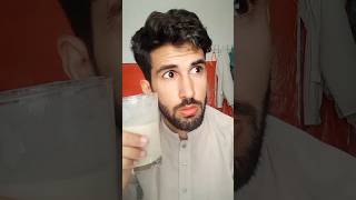 Mans reaction after drinking a glass 😋 shorts beforeafter fun [upl. by Ilsa]