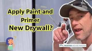 Can you apply Paint and Primer in one on New Drywall [upl. by Anairb318]