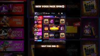 New voice pack 💀  how to get free voice pack in freefire 😱  voice pack in just one spin🤯 [upl. by Atinej]