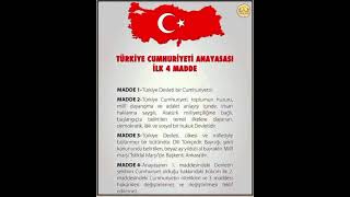 Anayasanın ilk 4 maddesi Türk milletinin kırmızı çizgisidir değiştirilemez anayasa [upl. by Creamer274]