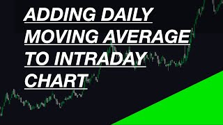 How To Apply Daily Moving Averages to Intraday Chart [upl. by Ahsyia]