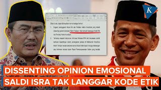 MKMK Dissenting Opinion Emosional Saldi Isra Tidak Melanggar Kode Etik [upl. by Hamo]