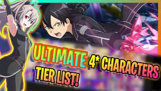 SAO ARS THE ULTIMATE TIER LIST IS HERE 70 Characters  SAO Alicization Rising Steel [upl. by Adamson]