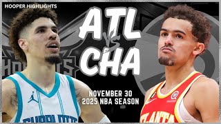 Atlanta Hawks vs Charlotte Hornets Full Game Highlights  Nov 30  2025 NBA Season [upl. by Anaes]