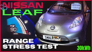 Is an EV range accurate Stress test on the 30kWh Nissan Leaf [upl. by Anert]