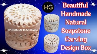 Soapstone Carving Design Box 3quotInch saudiarabia uae usa onlineshopping australia qatar kuwait [upl. by Shuman358]