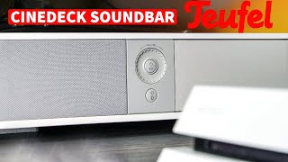 Teufel Cinedeck SoundbarSounddeck  Vorstellung erster Eindruck Lieferumfang  majaly Deutsch [upl. by Jowett]