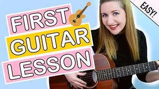 How To Play Guitar  EASY First Guitar Lesson For Beginners [upl. by Hartnett989]