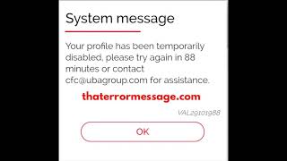 Your profile has been temporarily disabled UBA Group [upl. by Gearhart]