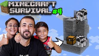 İnek Farmı Yaptık  Minecraft Öğreniyorum Bölüm 3  Minecraft Survival [upl. by Lemaceon]