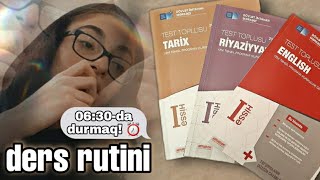 630da ⏰ Dərs rutinim İMTAHANA HAZIRLIQ Listeningi necə yazaq alışveriş📖 [upl. by Errot]