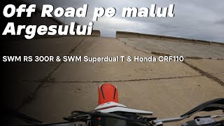 Off Road pe malul Argesului SWM RS300R amp SWM Superdual T amp Honda CRF 100 [upl. by Milla982]