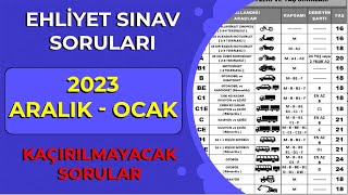 Birebir Çıkmış ARALIK Ehliyet Sınav Soruları 2023  Ehliyet Soruları  Çıkmış Ehliyet Soruları [upl. by Ammej]