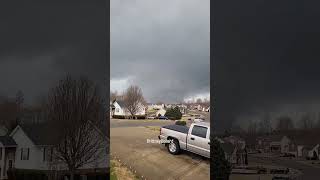 Dark cloud swirls during Tornado Warning in Clarksville Tennessee [upl. by Bussy]