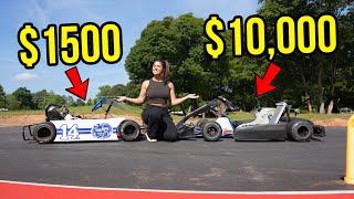 Cheap Dirt Oval Gokart Vs Road Course Race Kart [upl. by Leffen415]