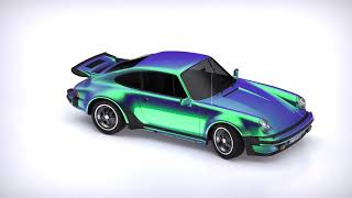 KeyShot 11  Automotive Animation Chameleon Metallic Paint Material [upl. by Oruhtra]