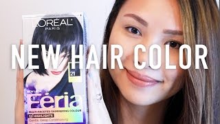 LOREAL FERIA STARRY NIGHT 21 bright black demo review [upl. by Conney872]