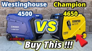 Westinghouse igen4500 VS Champion 4650 Review Full Test Inverter generator [upl. by Bodrogi1]