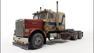 Weathered Freightliner Truck scale 124 from ITALERI [upl. by Ryann]