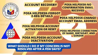 POEA HELPDESK AND ACCOUNT RECOVERY HOW TO USE  2023  ZENNIBIT [upl. by Letitia]