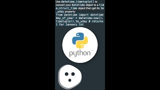 Convert YearMonthDay to Day of Year in Python shorts [upl. by Anawit]