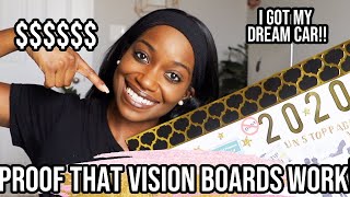 VISION BOARD SUCCESS STORY  HOW YOUR VISION BOARD 2020 CAN WORK  I have Receipts amp Proof [upl. by Novello]